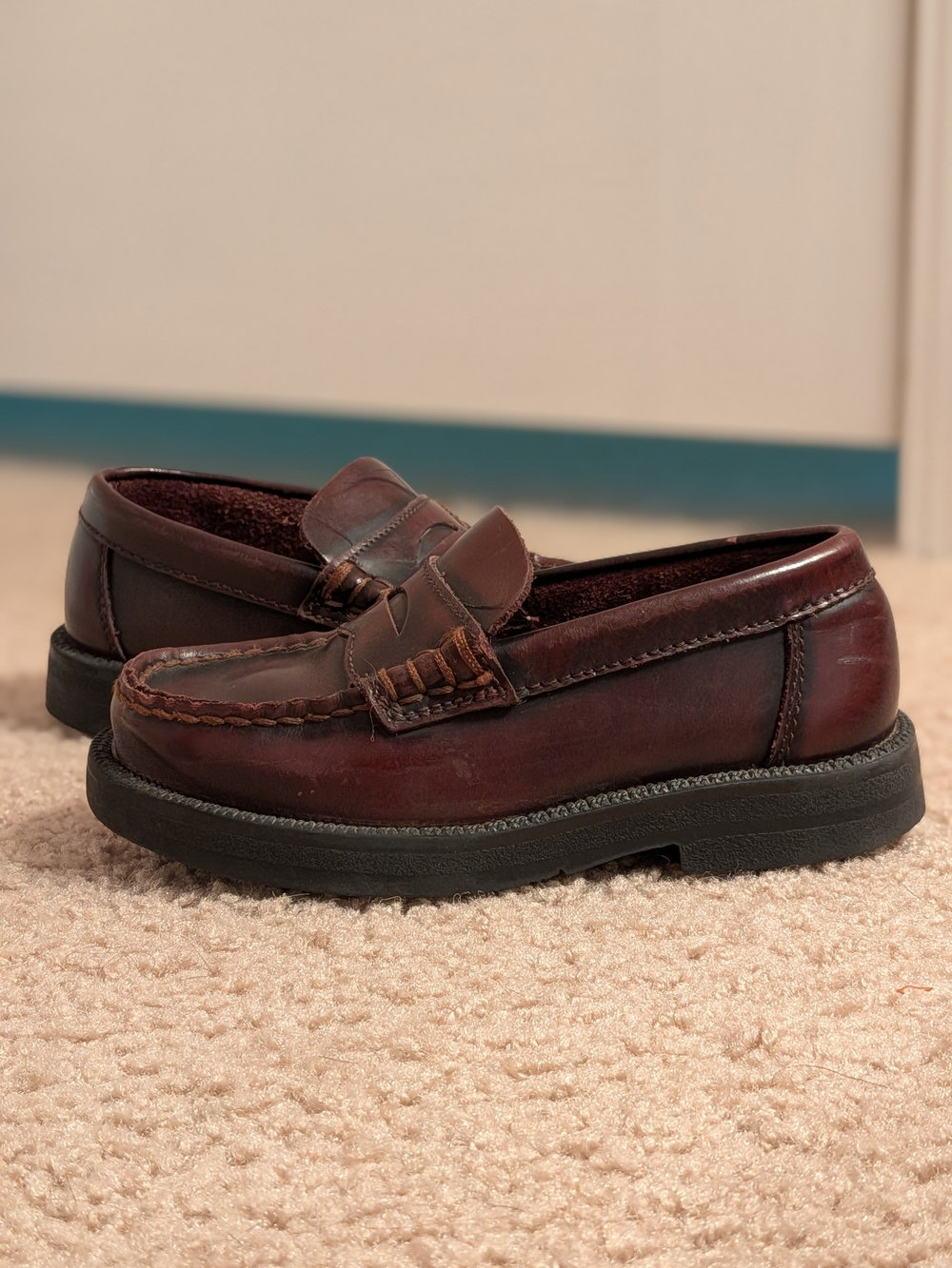 Boys Classic Penny Loafers in Dark Brown